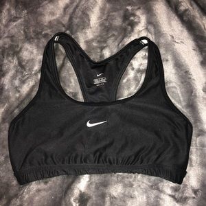 Black Embroidered Nike Sports Bra